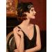 BABEYOND 1920s Vintage Headband Roaring 20s Flapper Headpiece with Feather 1920s Great Gatsby Costume Accesories (Black-2) - Buy Online on SooperMarket.com