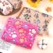 Pedgot Fluffy Dog Blankets with Paw Print - Set of 4 | Soft & Warm Pet Throw Blankets for Small Dogs & Cats | Brown/White/Pink | 24 x 16 & 30 x 20 Inches - Buy Online on SooperMarket.com