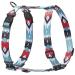 Havnberg dog harness for small medium large and large dogs breastware H-dishes black red turquoise white navajo design sizes S M L (navjao s) navja s
