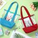Hillban 4 Pcs Clear Tote Bag - Waterproof Transparent PVC Handbags for Women - Stadium Security Approved - Ideal for Beach, Pool, and Work - 4 Colors - Buy Online on SooperMarket.com