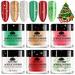 EBANKU Christmas Acrylic Powder Set 6 Colors Acrylic Powder Professional Acrylic Nail Powder for Nail Acrylic Extension Nail Carving Long-Lasting No Nail Lamp Needed for Christmas Party