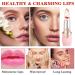 Crystal Jelly Flower Lipstick Set Long Lasting Color Changing Lip Balm with Nutritious Formula, Kawaii Makeup Clear Lipstick with Flower Inside - 2PCS - Buy Online on SooperMarket.com