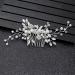 Bridal Flower Side Hair Clips Clysburtuony Pearl Hair Pieces Comb Bridal Headpiece for Brides Hair Comb Wedding Prom Birthday Party Hair Accessories (Style-A) - Buy Online on SooperMarket.com