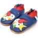 Dotty Fish Soft Leather Baby Shoes for Boys | Non Slip Toddler Shoes with Animal Designs | 3-4 Years | Multicoloured Fish - Buy Online on SooperMarket.com