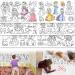 Children's Drawing Roll 2023 New Coloring Paper Roll for Kids,120 * 11.8 Inches DIY Painting Drawing Paper Roll, Sticky Drawing Paper Roll, Early Educational Toys for Kids (Cute Princess)