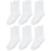 Jefferies Socks Boys Seamless Toe Athletic Crew 6-pack Medium White
