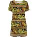 2022 Women's Casual Crewneck Tshirt Dress - Yellow Large, Tropical Print Boho Beach Sundress - Buy Online on SooperMarket.com