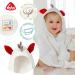 Fehn Baby Zebra Bathing Towel - Organic Cotton Hooded Poncho for Toddlers 55x110 cm - Soft Musselin Baby Bath Towel - Buy Online on SooperMarket.com