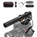 Comica CVM-VM20 Shotgun Microphone, Super-Cardioid Camera Microphone with Rycote Shockmount, Windscreen, Wind Muff, OLED Power Display, Video Microphone for Smartphones, DSLR Cameras, Tablets, Laptops