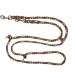 Adjustable Dog Exercise Line for Large Dogs up to 80kg - Durable Double Linen 2.40m to 5m 4-Fold Adjustable in Country Brown-Gray Beige - Buy Online on SooperMarket.com