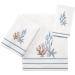 Avanti Linens Abstract Coastal Collection White/Blue Embroidered Fingertip Towel - Soft & Absorbent Cotton - Buy Online on SooperMarket.com