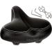 Bikeroo Oversized Bike Seat for Peloton Bike & Bike+, Exercise or Road Bikes - Compatible Bicycle Saddle Replacement with Wide Cushion for Men & Womens Comfort Indoor (Elastomer Springs)