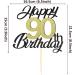 Shop Sumerk 90th Birthday Cake Attachments - Gold & Black Decorations Perfect for 90th Birthday Party - Buy Online on SooperMarket.com
