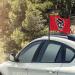 Rico NBA Logo Car Flag - Chicago Bulls Black Pole | International Shipping Available - Buy Online on SooperMarket.com