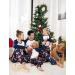 Family Matching Christmas Pajamas Set - Tree Snowflake Print | Kids 2-3 Years Dark Blue - Buy Online on SooperMarket.com