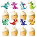 24 pieces dragon theme cupcake topper mythical stories Torte decoration picks realistic cake attachment tortendendeko young wedding birthday event party animals topic party decoration care dragon-5
