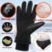 Alisxm Waterproof Touchscreen Winter Gloves for Men & Women - Ideal for Running Skiing Hiking & Cycling | Dark Black - Buy Online on SooperMarket.com