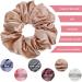 6-Piece Oversized Satin Hair Tie Set - Soft Silk Elastic Ponytail Holders for Girls in Champagne White Silver Gray Light Pink Bean Red Light Blue - Buy Online on SooperMarket.com