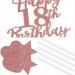 Larchio 18th Birthday Cake Topper  Rose Gold Happy 18th Birthday Cake Topper and Balloon Cake Topper for Girl Birthday Cake Decorations - Buy Online on SooperMarket.com