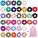 40 pieces satin hair tie colorful silk satin hair scrunch set strong elastic bobble hair bands monochrome traceless hair rope accessories for women girls ponytail holder 40 colors
