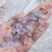 SANWOOD 50Pc 3D Nail Art Bowknot Ornament Aurora Shiny Resin Glitter Rhinestone Decors for DIY Manicure 3