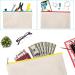 Sinzip 12-Piece Cotton Canvas Makeup Bag Set | Multipurpose Cosmetic & Travel Toiletry Pouch with Zipper | DIY Craft & Pencil Bag | Small Size - Buy Online on SooperMarket.com