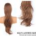 PORSMEER Auburn Brown Synthetic Drawstring Ponytail Extension - 26 Inch Natural Straight Wavy Hairpiece for Women and Girls - Buy Online on SooperMarket.com