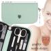 3 Swords Germany - brand quality 8 piece manicure pedicure grooming kit set in mint fashion leather case in gift box - Made by 3 Swords MINT - SYNTHETIC LEATHER - Buy Online on SooperMarket.com