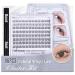 JIMIRE Natural Lash Clusters 3D Wispy Individual Eyelashes Eyelash Extension Kit with Bond and Seal Eyelash Glue DIY Lash Extension Kit 9-12MM CC Curl Fluffy 96Pcs DIY Lash Extension Kit 96Pcs Natural Wispy Kit