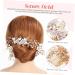PLAFOPE 1 Set Comb Set Bride Side Combs Hair Decorations U Shaped Hair Pins Rhinestones Wedding Side Comb Wedding Hair Pins Wedding Veil Combs Flower Bridal Combs Hair Flowers Pearl White - Buy Online on SooperMarket.com