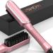 Hair Straightener Brush  Hot Comb Brush  Professional Ceramic Ionic Hot Air Brush Straightener for Women  Anti-Scald Fast-Heat-up for Home  Travel and Salon