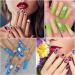 Cadeya Nail Charms 22 Pcs Rhinestone Gems for 3D Nail Art - Gold Alloy Crystals - Buy Online on SooperMarket.com