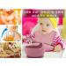 Hoseay Baby Weaning Set - 5 Pcs Silicone Feeding Set with Suction Bowl, Plate, Fork, Spoon, Bib - Baby Led Weaning Supplies for Kids/Toddlers in Pink - Buy Online on SooperMarket.com
