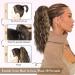 PORSMEER 18 Inch Claw Ponytail Extension Multi Layered Clip on Ponytail Extension for Women Long Curly Wavy Hair Extensions Natural Fluffy Synthetic Clip in Hairpiece for Daily (Brown with platinum) Ash brown with platinum - Buy Online on SooperMarket.com