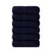 Lavish Touch Hand Towels | Soft, Highly Absorbent | Luxury, Spa Quality Hand Towels for Bathroom, Kitchen, Hotel, Gym | Aerocore100% Cotton Hand Towels600 GSM Pack of 6 | Midnight Midnight Pack of 6 Hand Towels