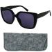 Mini glasses Stylish retro sunglasses with prescription plastic glasses with a thick frame and large glasses free case reading sun glasses ladies butterfly style 0.0 diopttria