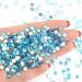 576PCS Aquamarine Rhinestones & Nail Crystals - SS30 (6.4mm & 6.5mm) for Stunning Nail Art | International Shipping - Buy Online on SooperMarket.com
