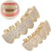 Diamond Teeth Grillz Cold Plated Copper Grills for Your Teeth Reusable Vampire Teeth for Kids Men Women Teeth Decoration for Halloween Party Hip Hop Music Concerts Birthday(gold) - Buy Online on SooperMarket.com