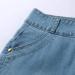 Sanahy Women's High Waist A-Line Denim Skirt | Front Button, Knee Length Fishtail Style | XL Light Blue - Buy Online on SooperMarket.com