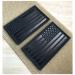 2x3.5" Infrared IR US USA American Flag Patch Tactical Vest Patch Hook-Fastener Backing(1 Left + 1 Right) (Black)