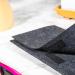 Glamza Hair Straightener Mat & Pouch - Made from Heat Resistant Safety Felt - Ideal for Home & Travel (Dark Grey) - Buy Online on SooperMarket.com
