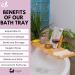 Luxury Eco-Friendly Bamboo Bath Tray | Sustainable Bathroom Accessories | Perfect Gift for Relaxation - Buy Online on SooperMarket.com