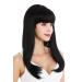 WIG ME UP MA116-1 Women's Long Straight Black Wig with Bangs - Retro 50s Style eCommerce Shipping Worldwide - Buy Online on SooperMarket.com