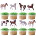 36 pieces horses Tortendendeco Birthday Horses Cupcake Topper Wild Animal Muffin Decoration Horse Birthday Cupcake Tortendeko Baby Shower Birthday Topic Cake Decorations Accorations Sample3-Horse