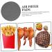 Zerodeko 4pcs Air Fryer Pad Air Fryers Airfryer Microwave Steamer Air Fryer Silicone Pad Washable Baking Mat Black 20.5X20.5X0.1CM - Buy Online on SooperMarket.com