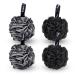 Bathing Sponges 4 Pieces Black Shower Puff Loofah Poufs for Adults Body Shower Exfoliating Scrub 1 count (Pack of 4)