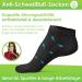 Paixx Premium Bamboo Sneaker Socks 8 Pack | Breathable Antibacterial Ankle Socks for Men & Women | Sizes 39-42 & 43-46 | Lint-Free Anti-Smell Black Socks - Buy Online on SooperMarket.com