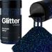 Hemway black holographic glitter fine 130g/4.6oz powder metallic resin crafts glitter flake flake sequins for epoxy cups hair face body eye nail art firm