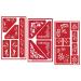 3 Armour Etch Over N Over Reusable Glass Etching Stencils Set | Berries, Fleur De Lis, Corner